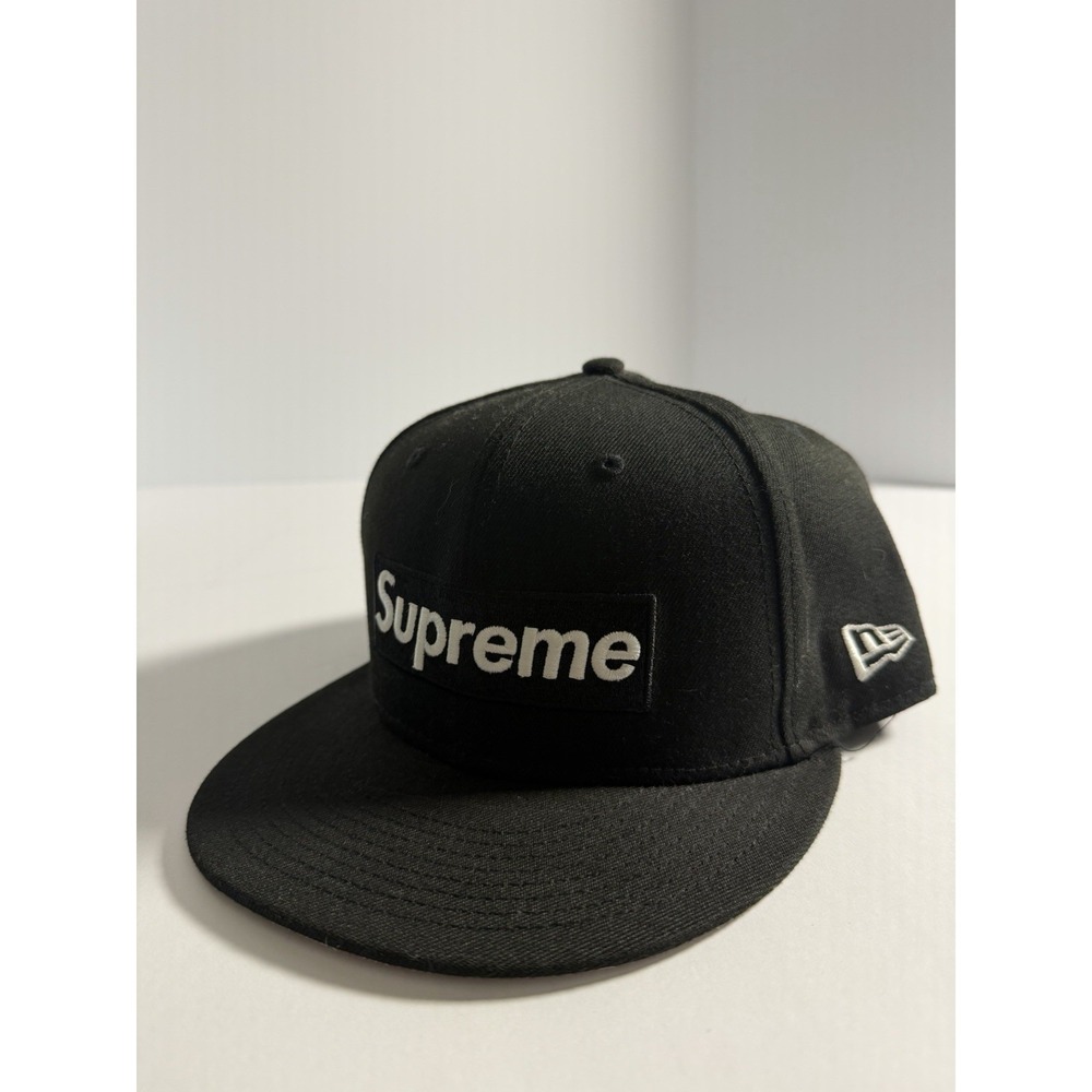Supreme New Era Box Logo Champions Black SS21 (Used) 7 3/4